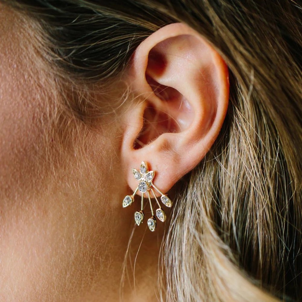 Untamed Petals Gold Cooper Vintage Inspired Bridal Earrings